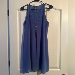 Blue dress with an attached necklace